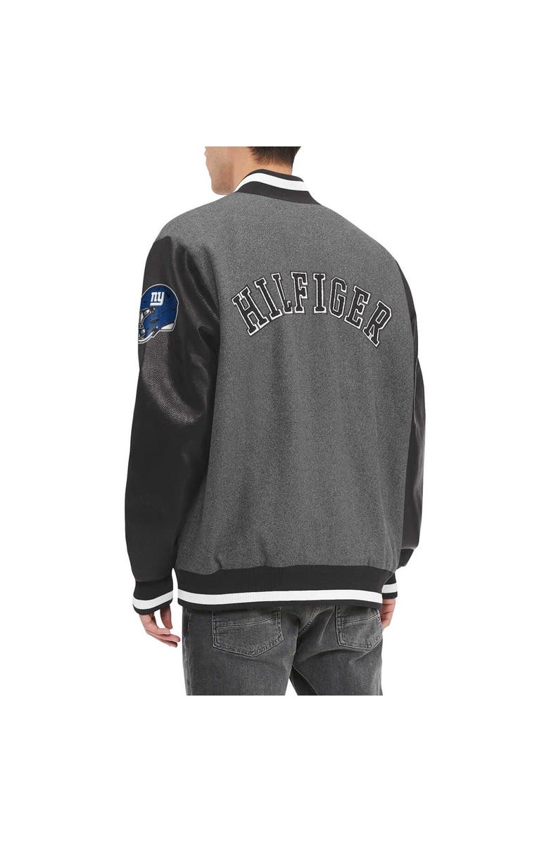 Tommy Hilfiger Men's Tommy Hilfiger  Heather Gray/Black New York Giants Gunner Full-Zip Varsity Jacket, Alternate, color, Heather Gray