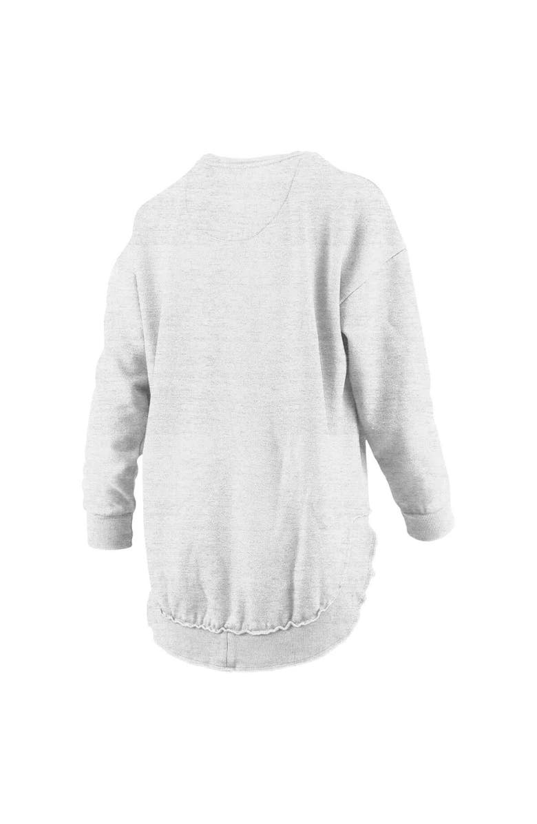 PRESSBOX Women's Pressbox Heather Gray Michigan State Spartans Field Day Melange Poncho Pullover Sweatshirt, Alternate, color, Heather Gray