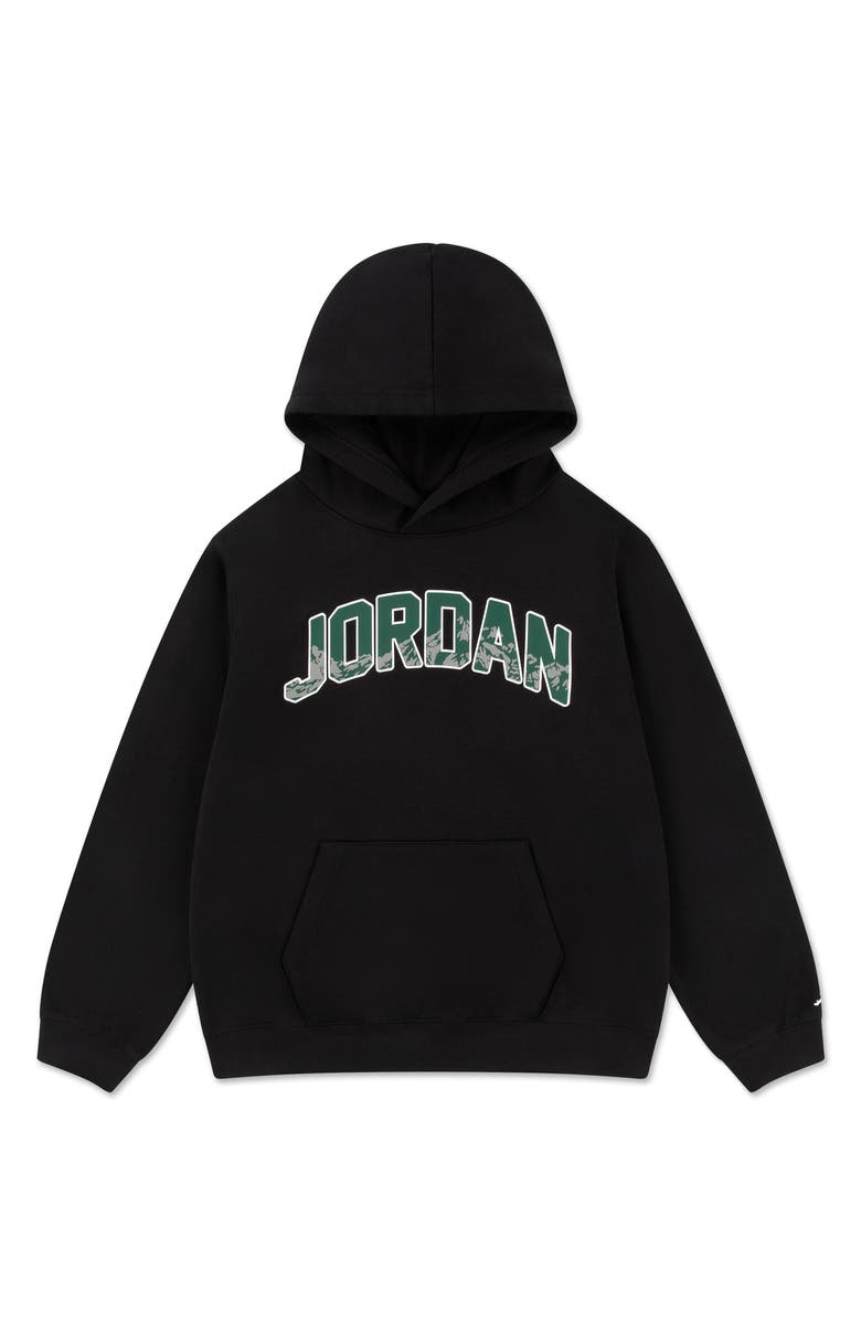 Jordan Kids' Gift Giving Fleece Hoodie, Main, color, Black