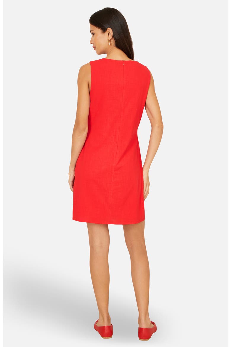 Button Detail Shift Dress, Alternate, color, Red