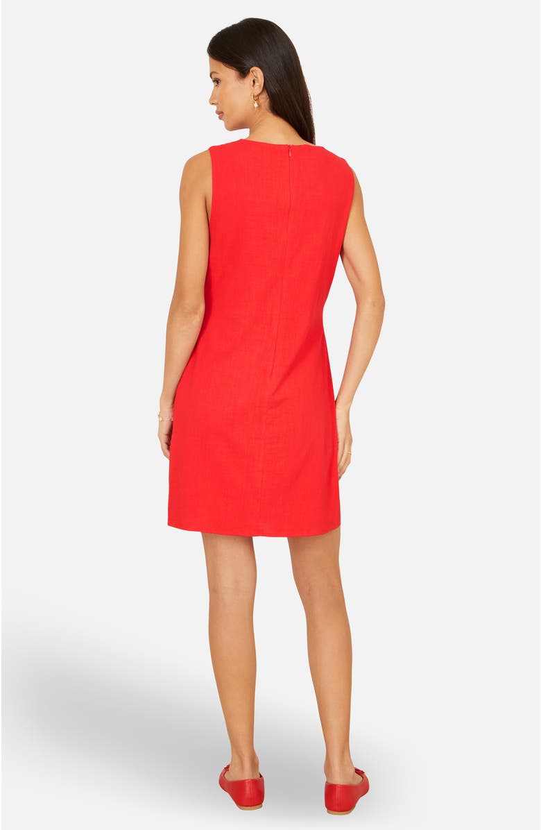 Yumi Button Detail Shift Dress, Alternate, color, Red