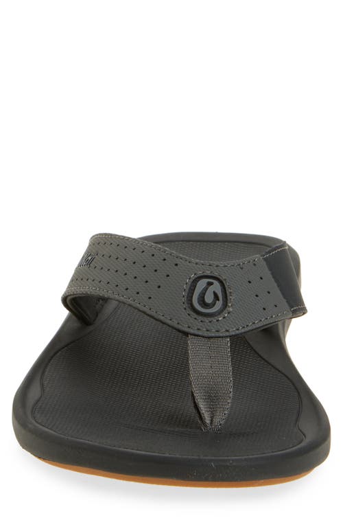 Olukai Ki Flip Flop In Black