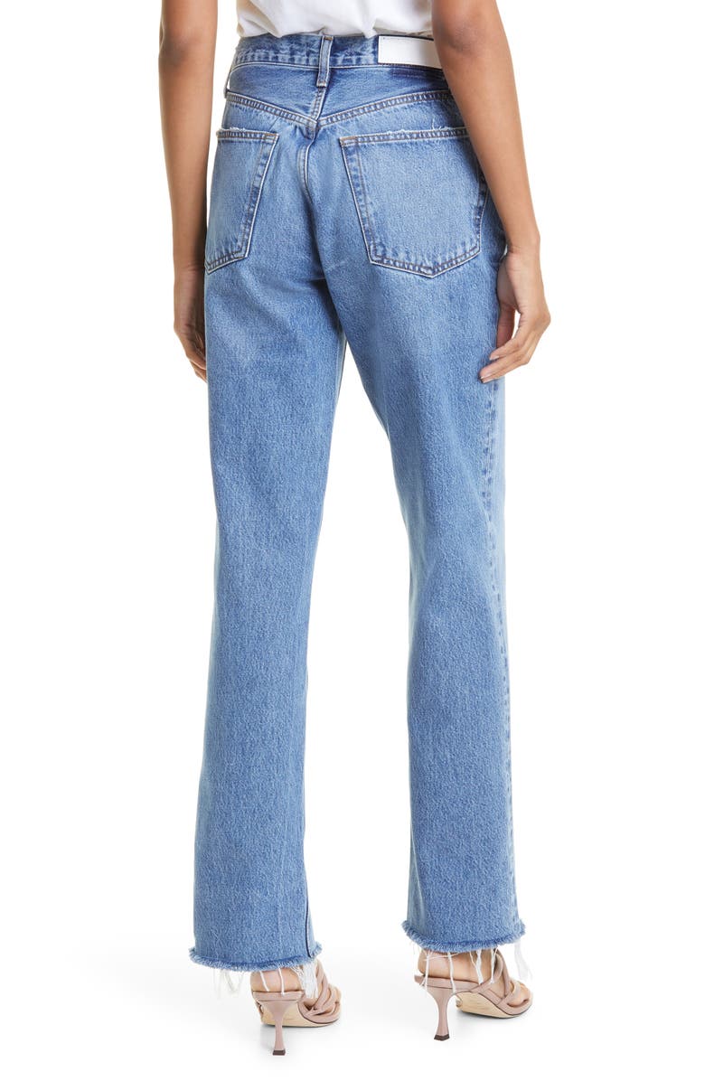 Re/Done Women's Comfy '90s High Waist Straight Leg Jeans, Alternate, color, 