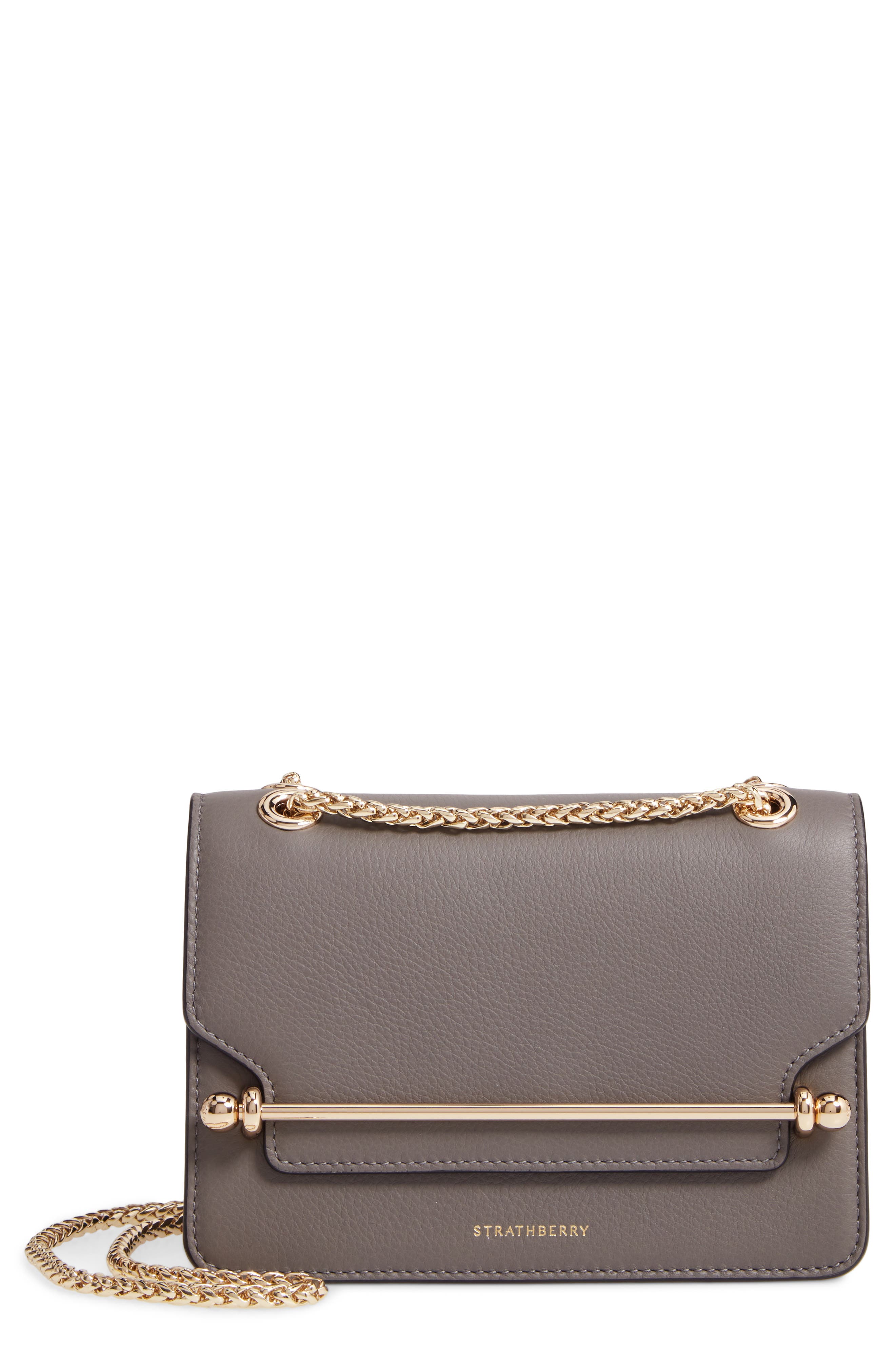 Strathberry Mini East/West Leather Crossbody Bag, Main, color, 