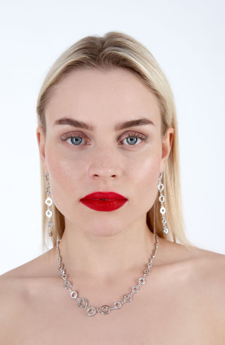 Lucy Quartermaine Art Deco Halo Necklace, Alternate, color, Sterling Silver