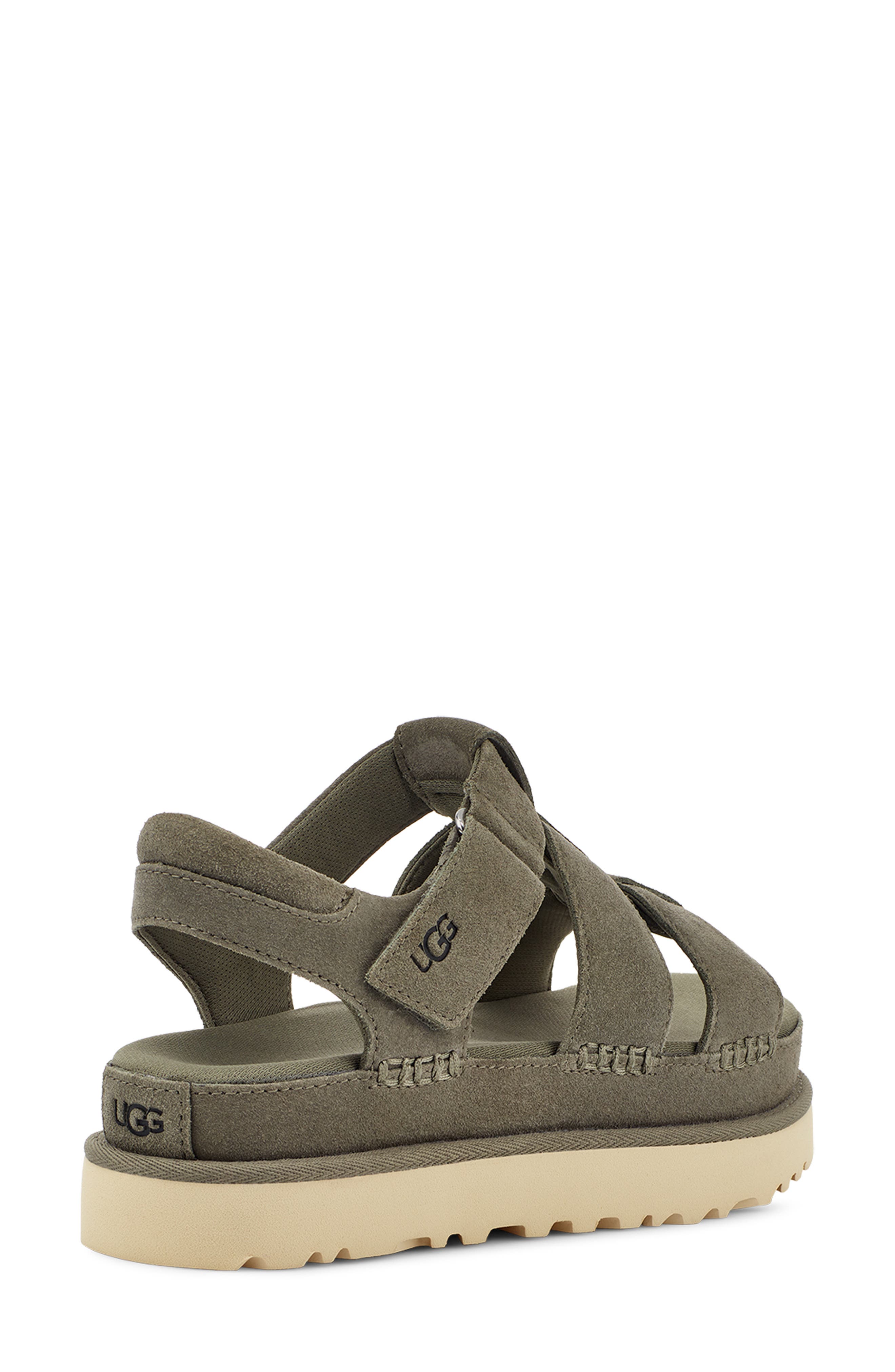 Goldenstar Strappy Platform Sandal, Alternate, color, MOSS GREEN