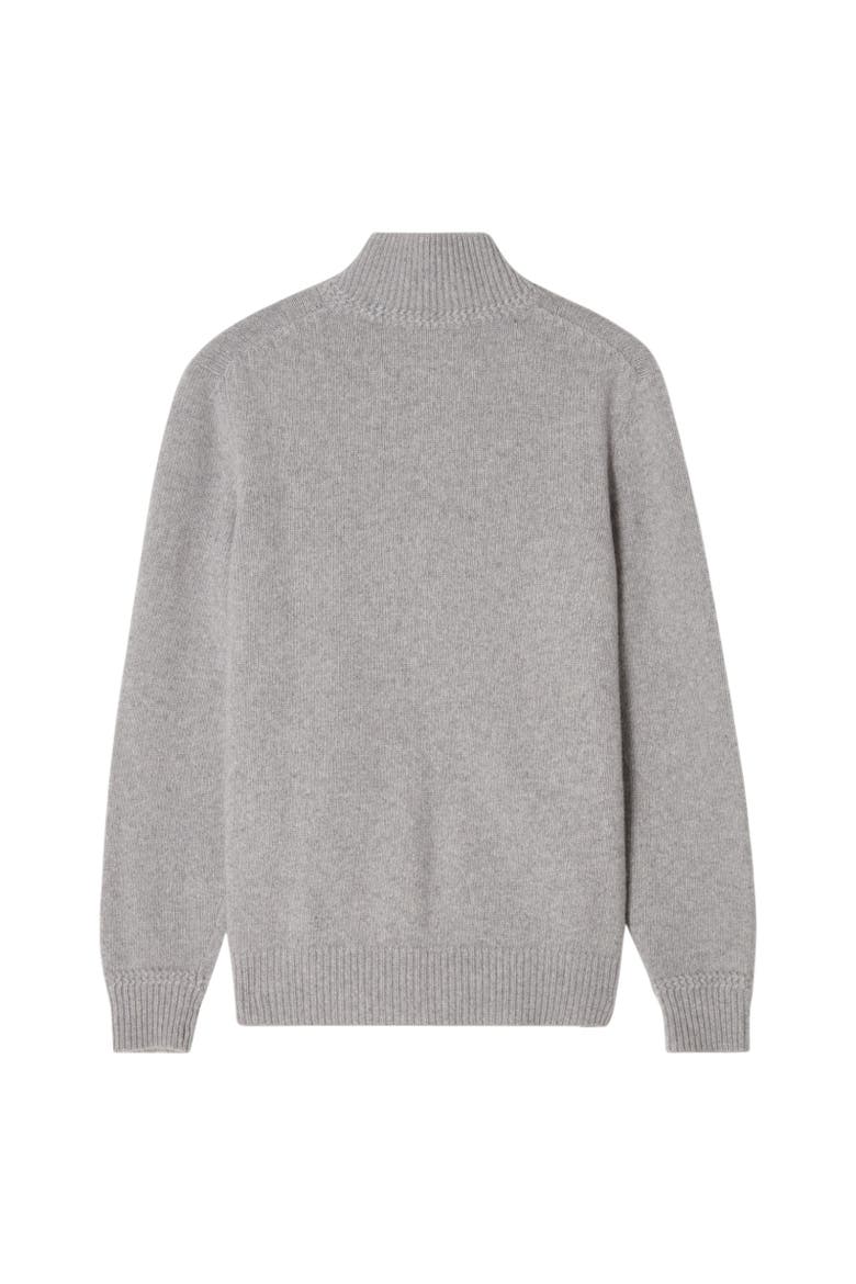 Graham Cashmere Blend Full Zip Sweater, Alternate, color, Light Gray
