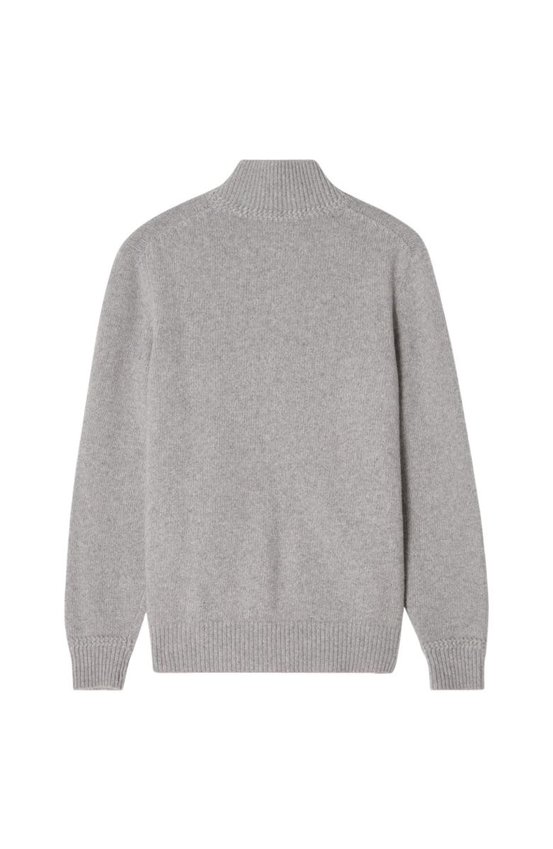 Robert Talbott Graham Cashmere Blend Full Zip Sweater, Alternate, color, Light Gray