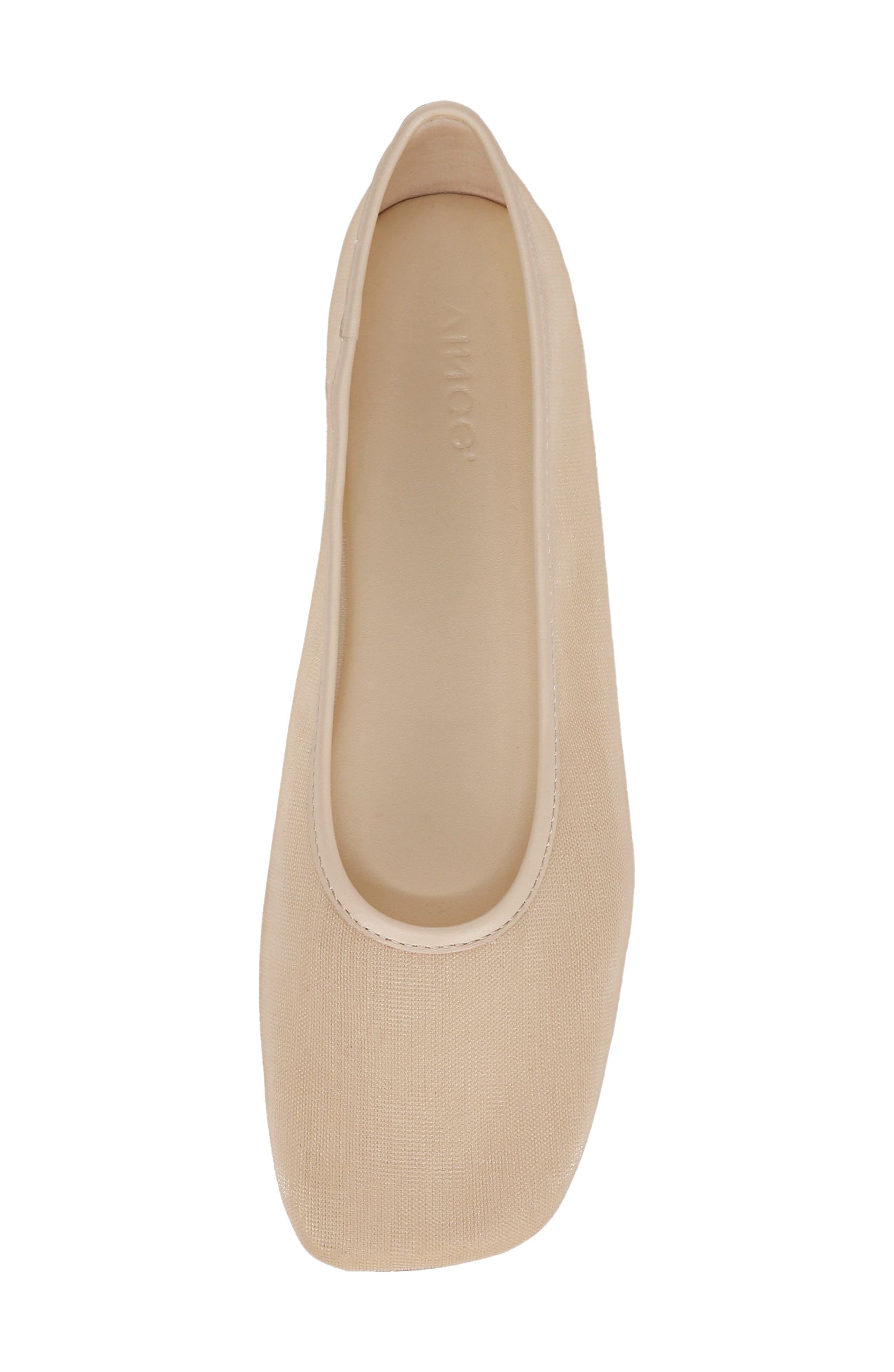 Vince Leah Mesh Ballet Flat, Alternate, color, Birchsand