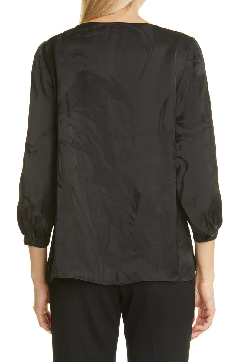 Lafayette 148 New York Arnette Jacquard Satin Blouse, Alternate, color,