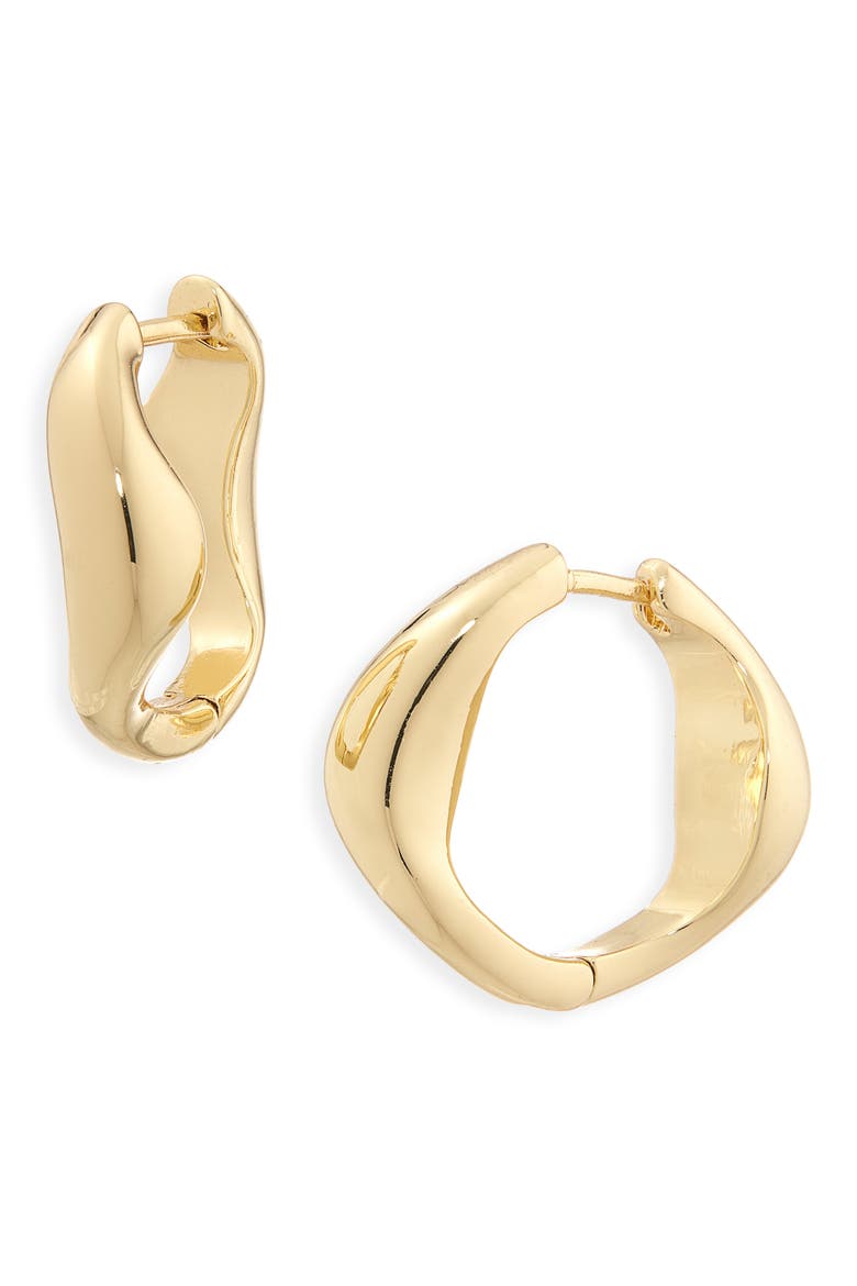 Mini Twisted Hoop Earrings, Main, color, PALE GOLD