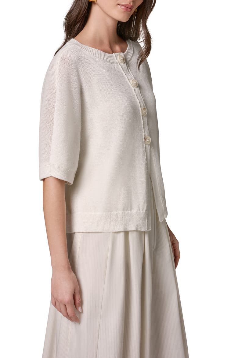 Easy Short Sleeve Cardigan, Alternate, color, SANDSTONE