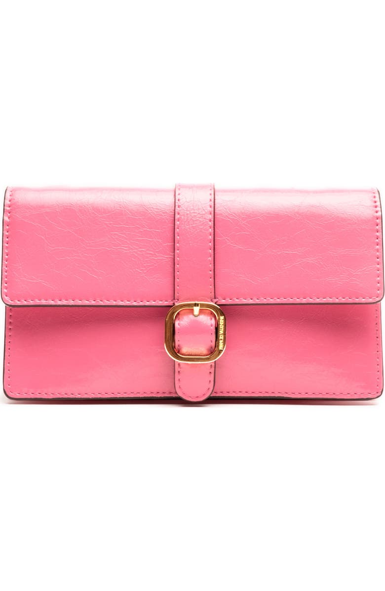 Frances Valentine Leather Accordion Crossbody Bag, Main, color, Pink