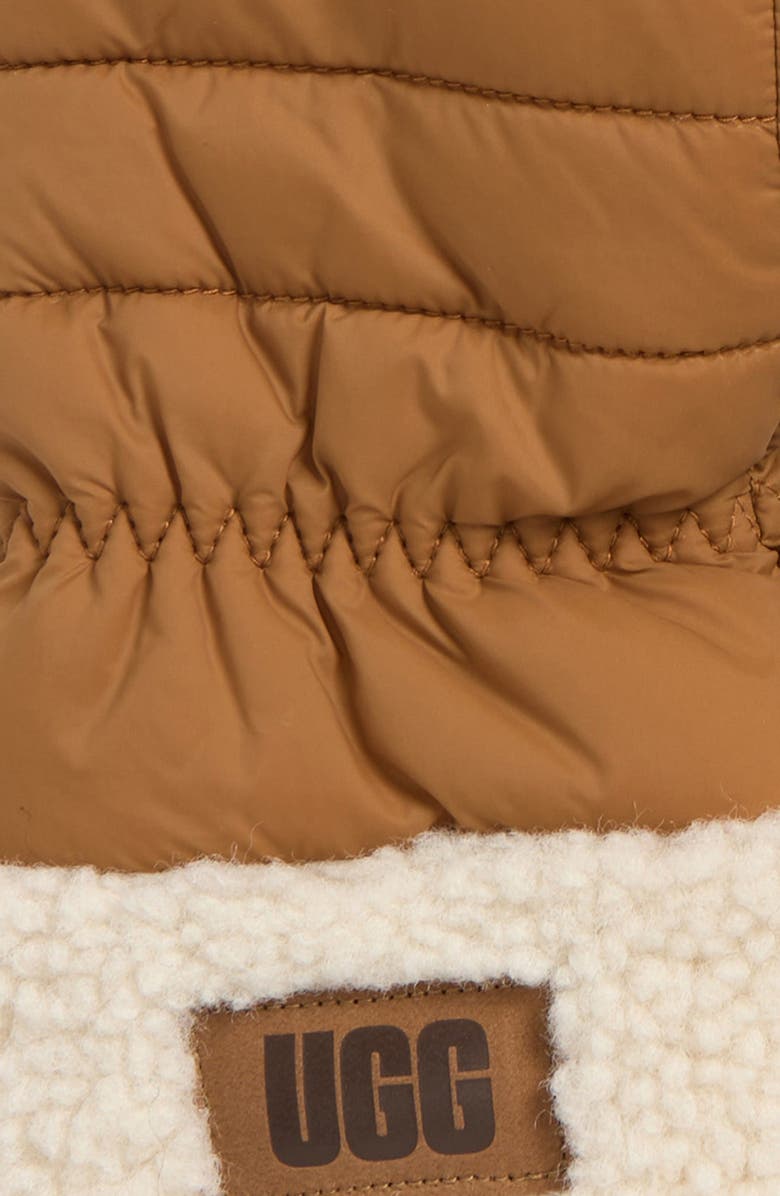 UGG<sup>®</sup> AW UGGfluff Cuff Gloves, Alternate, color, Chestnut