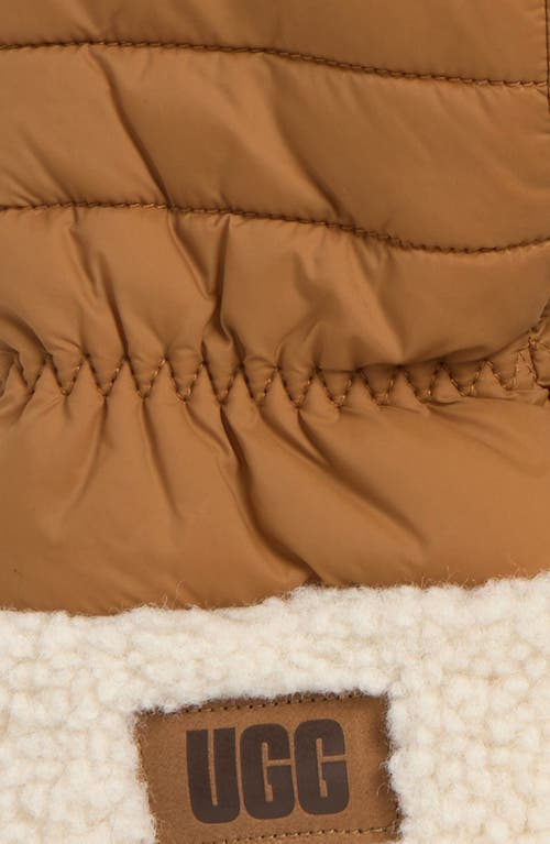 Ugg(r) Aw Uggfluff Cuff Gloves In Brown