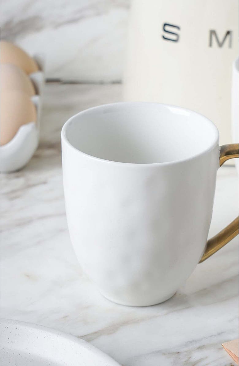 Stone Lain Florian Porcelain 4-Piece Mug Set, Alternate, color, White