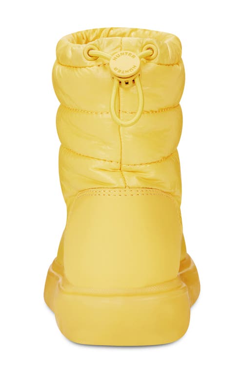 Hunter Kids' Cuddle Lug Sole Insulated Waterproof Snow Boot In Yellow