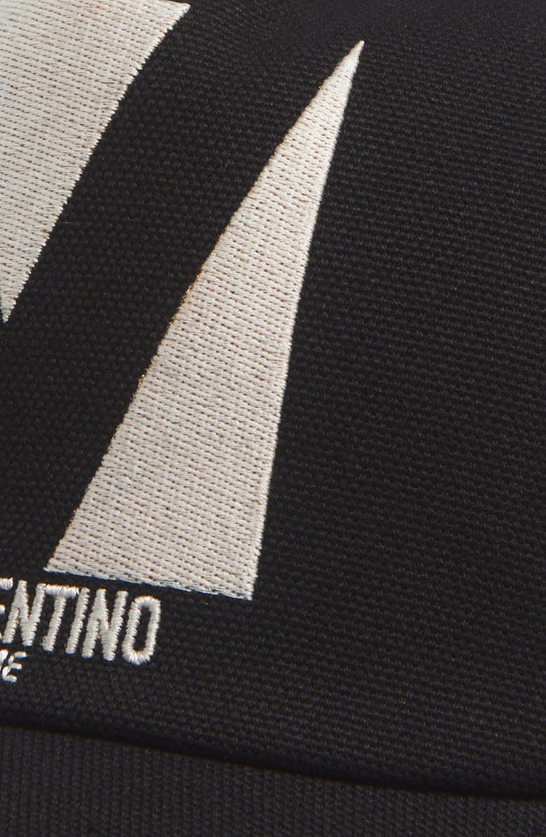 Valentino Garavani Chez Valentino Baseball Cap, Alternate, color, Black/ Ivory