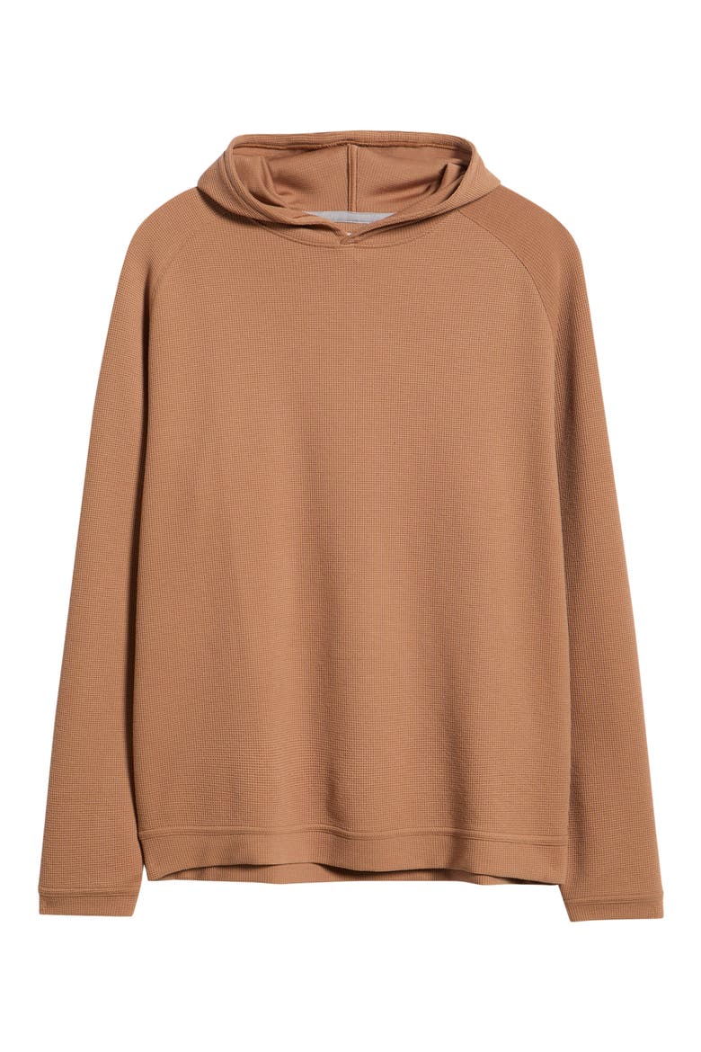 Pine Waffle Knit Performance Hoodie, Alternate, color, DARK AMBER