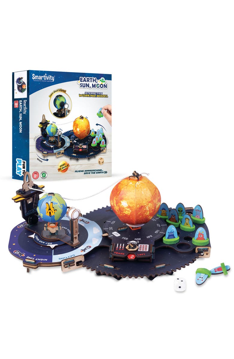 Smartivity Earth Sun Moon Space Stem Wooden Model, Main, color,