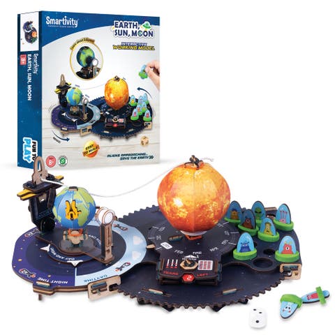 Earth Sun Moon Space Stem Wooden Model