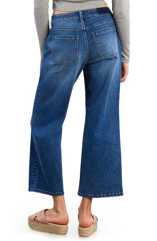 Hint Of Blu High Waist Ankle Relaxed Straight Leg Jeans In Blue