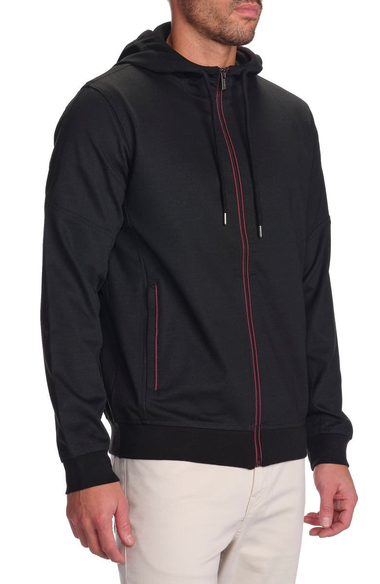 STUDIO GARNET LOS ANGELES Cotton Full Zip Hoodie, Alternate, color,