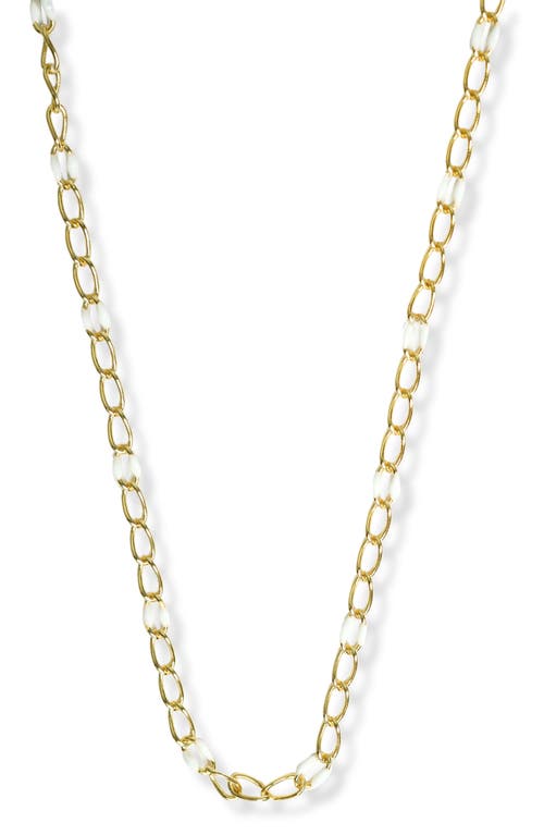Argento Vivo Enamel Station Coffee Bean Necklace In Gold