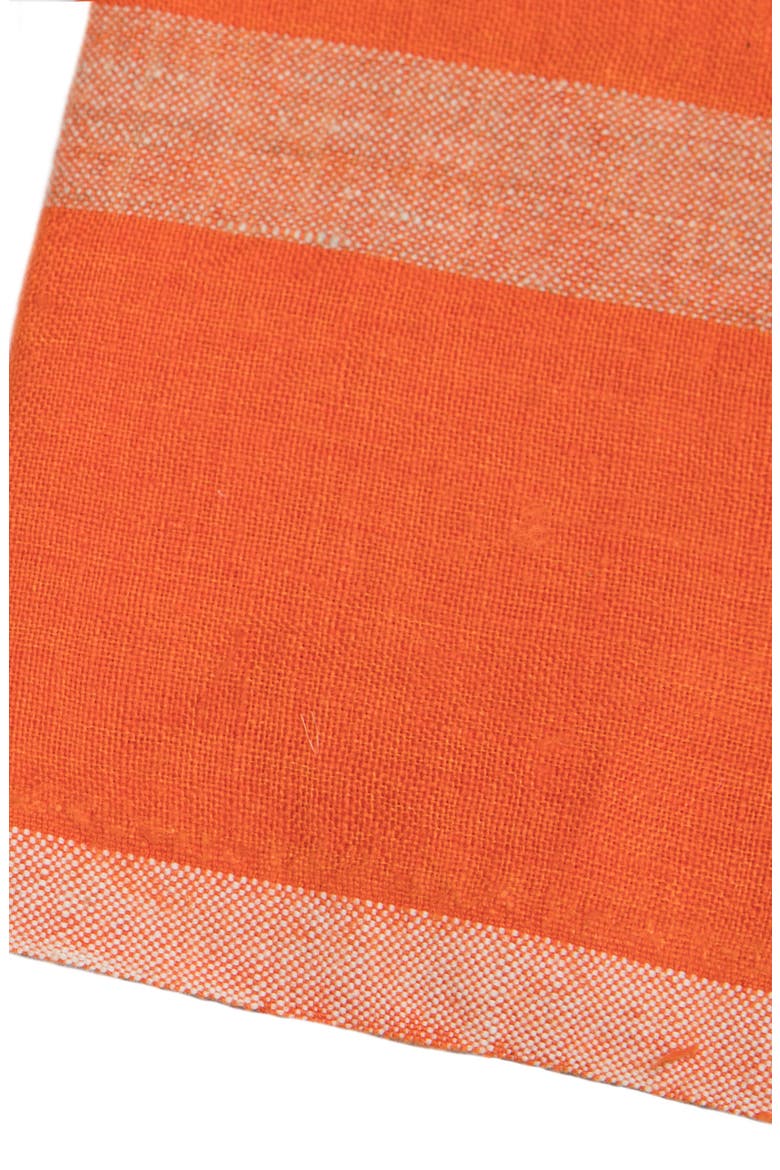 Set of 2 Laundered Linen Tea Towels, Alternate, color, ORANGE/NATURAL
