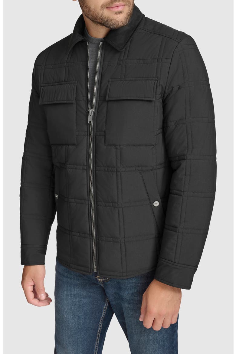 Hudson Quilted Jacket, Main, color, BLACK