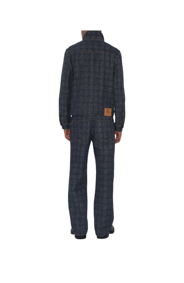 Burberry Loose Check Denim Jeans, Alternate, color,