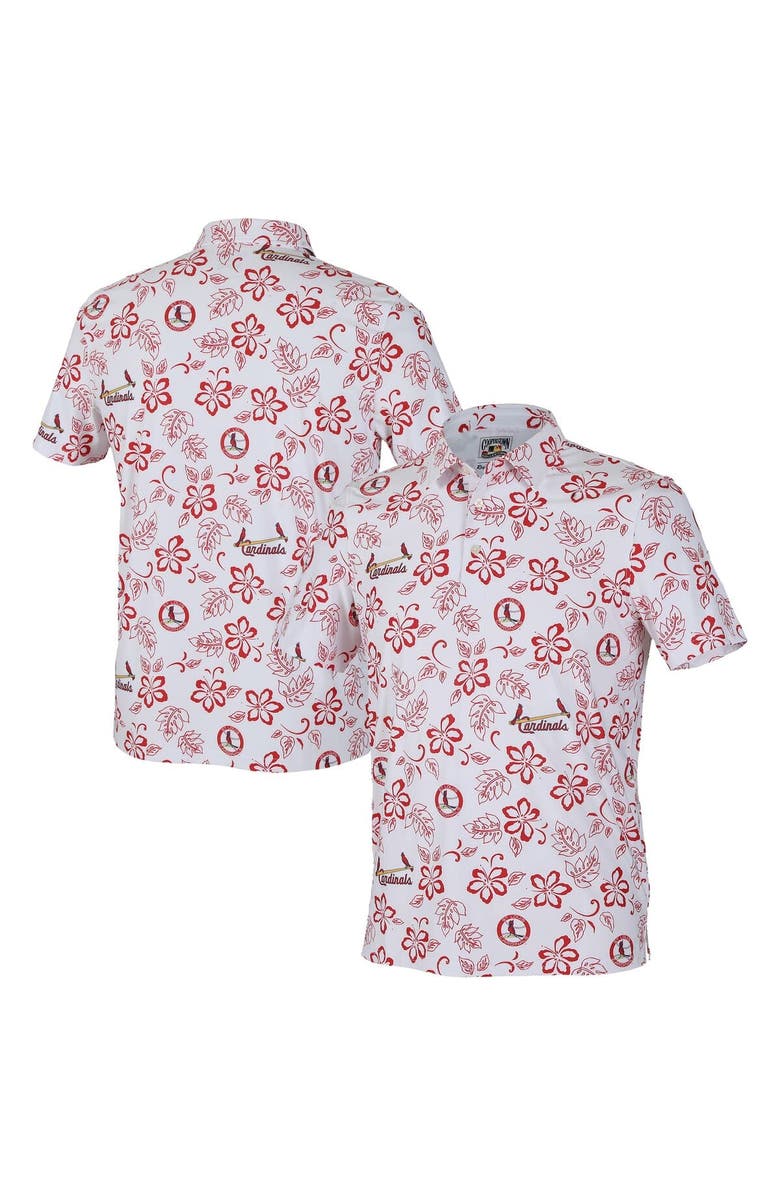Reyn Spooner Men's Reyn Spooner White St. Louis Cardinals Cooperstown Collection Performance Polo, Main, color, White