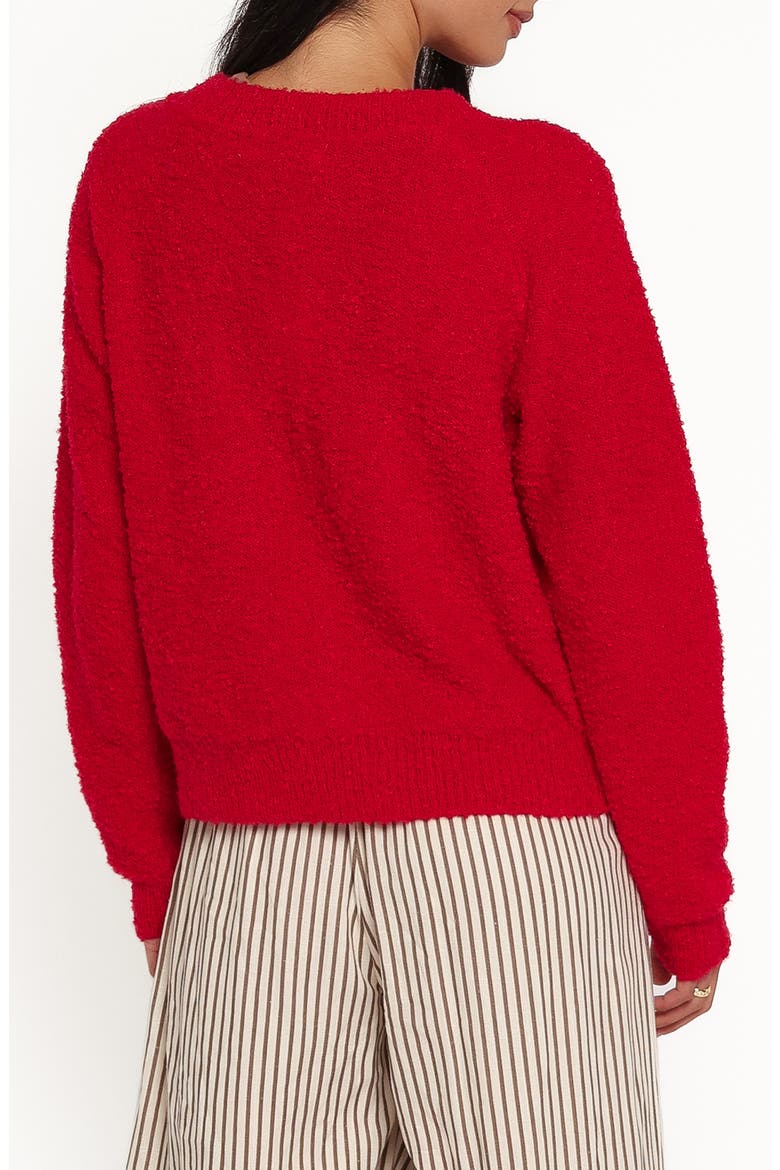 Finley Cropped Cardigan, Alternate, color, RED