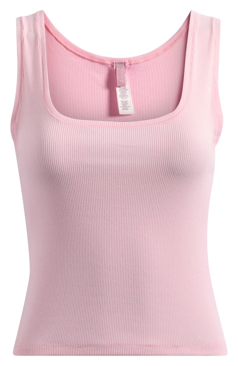 SKIMS Crop Stretch Cotton Rib Tank, Main, color, Sugar Pink