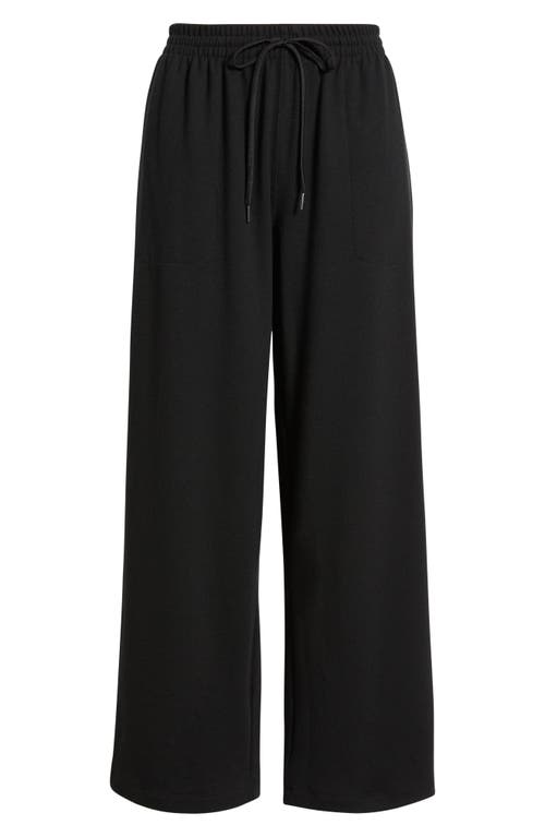 Caslonr Caslon(r) Ankle Wide Leg Sweatpants In Black