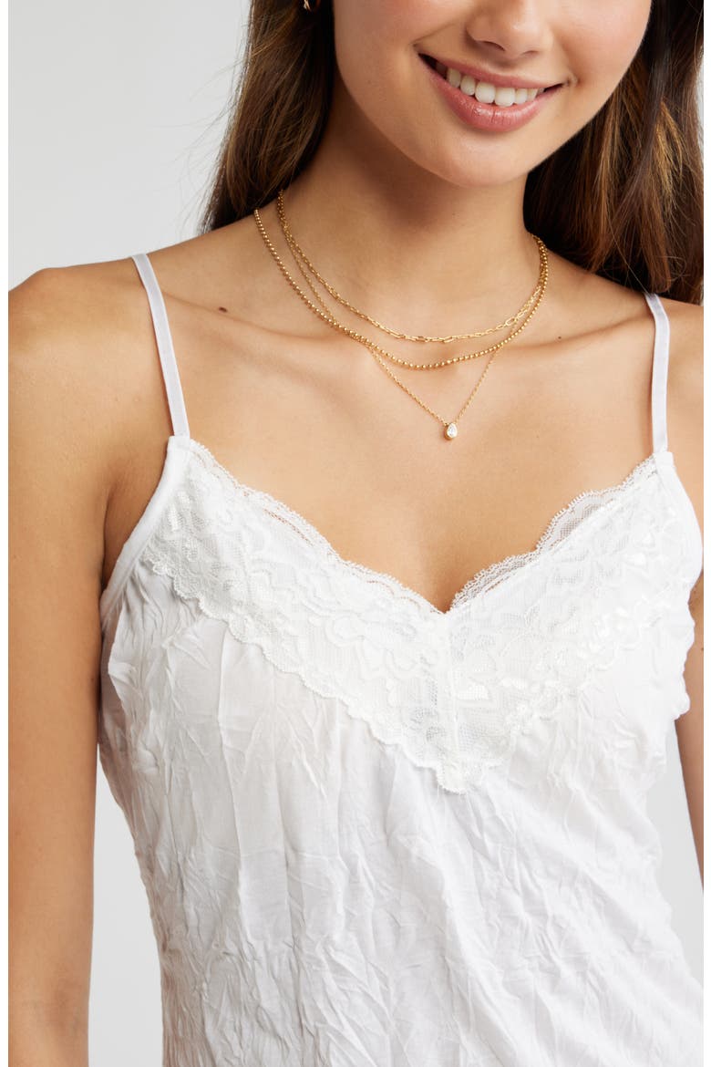 Crinkle Satin Camisole, Alternate, color, WHITE