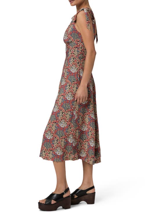 Paige Swindon Floral Tie Strap A-line Midi Dress In Storm Multi