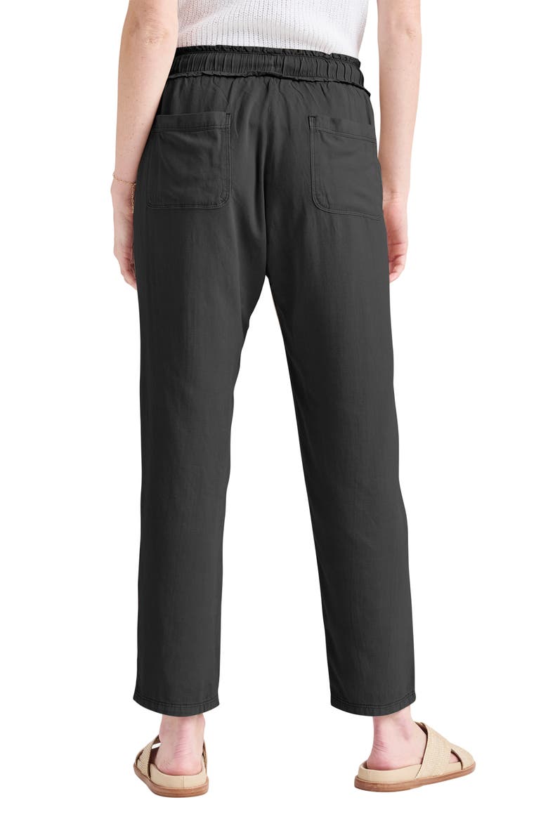 Splendid Naomi Tie Waist Ankle Pants, Alternate, color, Black