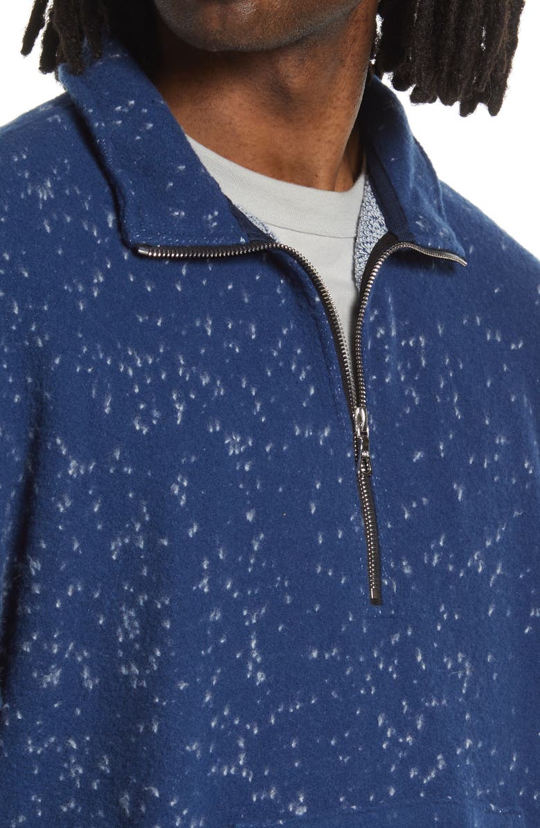 John Elliott Spec Quarter Zip Wool Blend Sweatshirt, Alternate, color, 