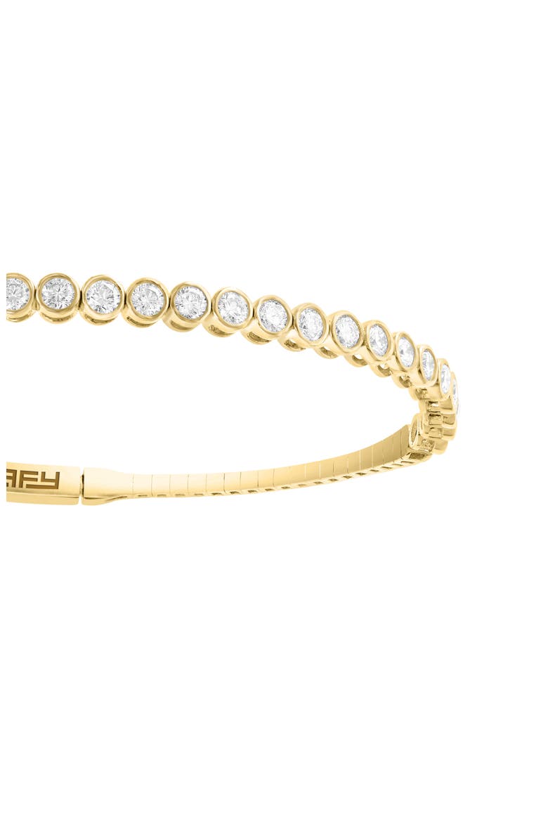 14K Gold Plated Sterling Silver Lab Grown Diamond Bangle Bracelet, Alternate, color, GOLD