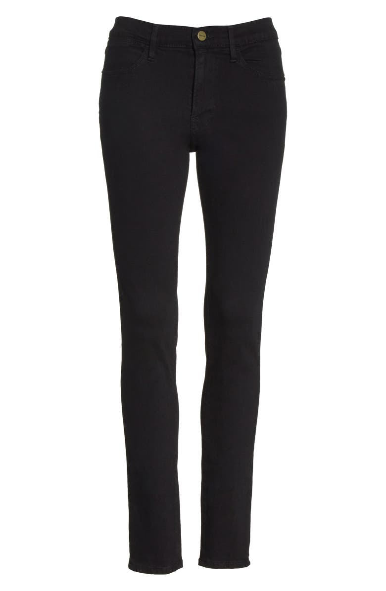 FRAME Le High Skinny Jeans, Alternate, color, Film Noir
