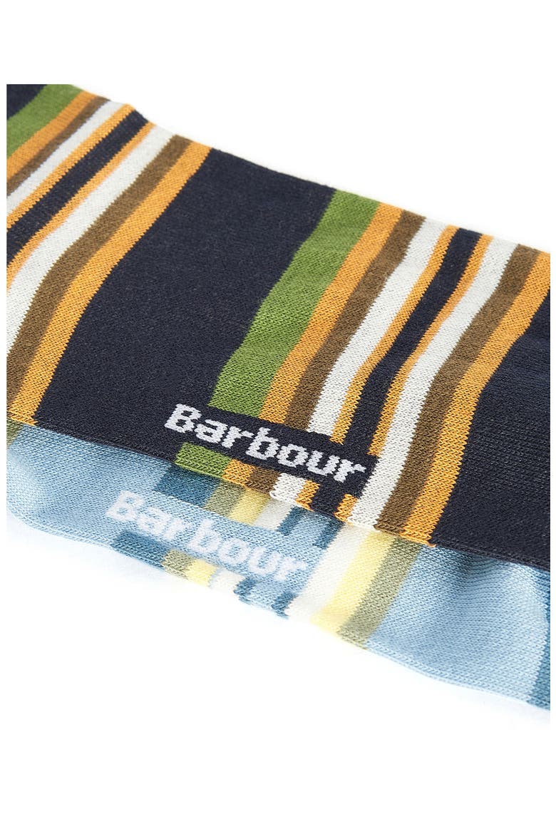 Assorted 2-Pack Summer Stripe Cotton Blend Dress Socks, Alternate, color, NAVY/ SKY BLUE