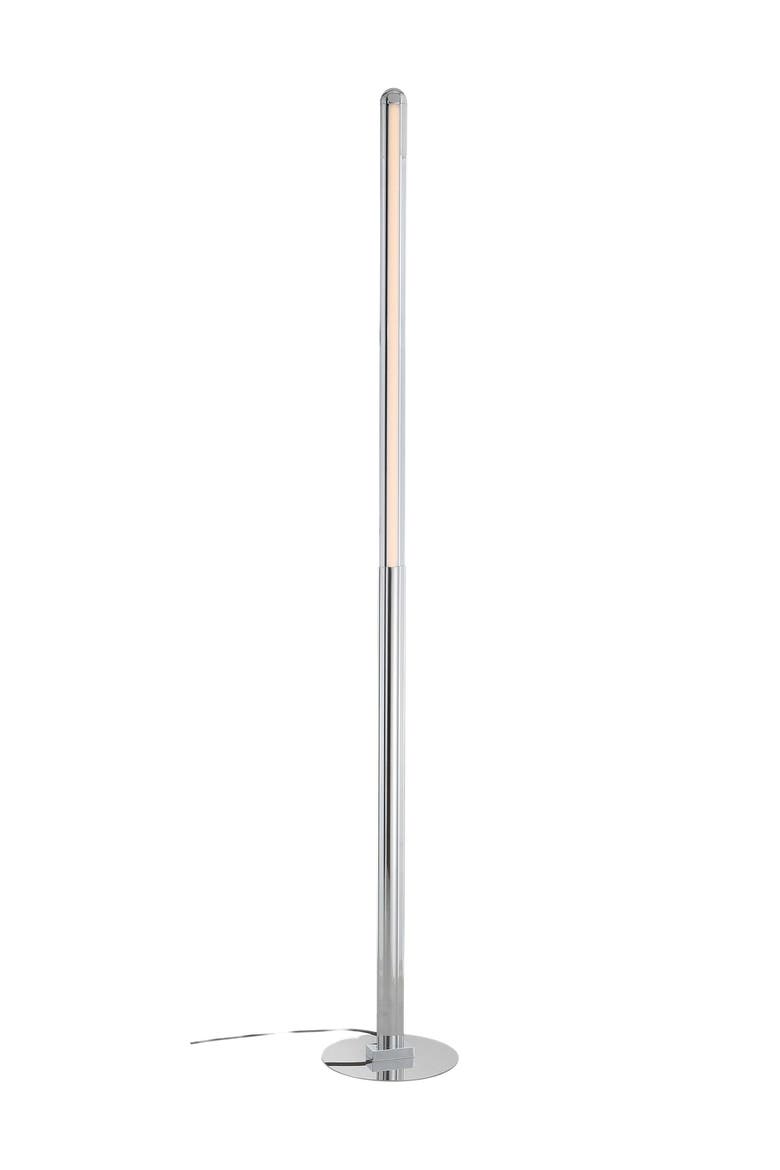 Roxanna 68" Integrated LED Metal Floor Lamp, Chrome, Main, color, Chrome