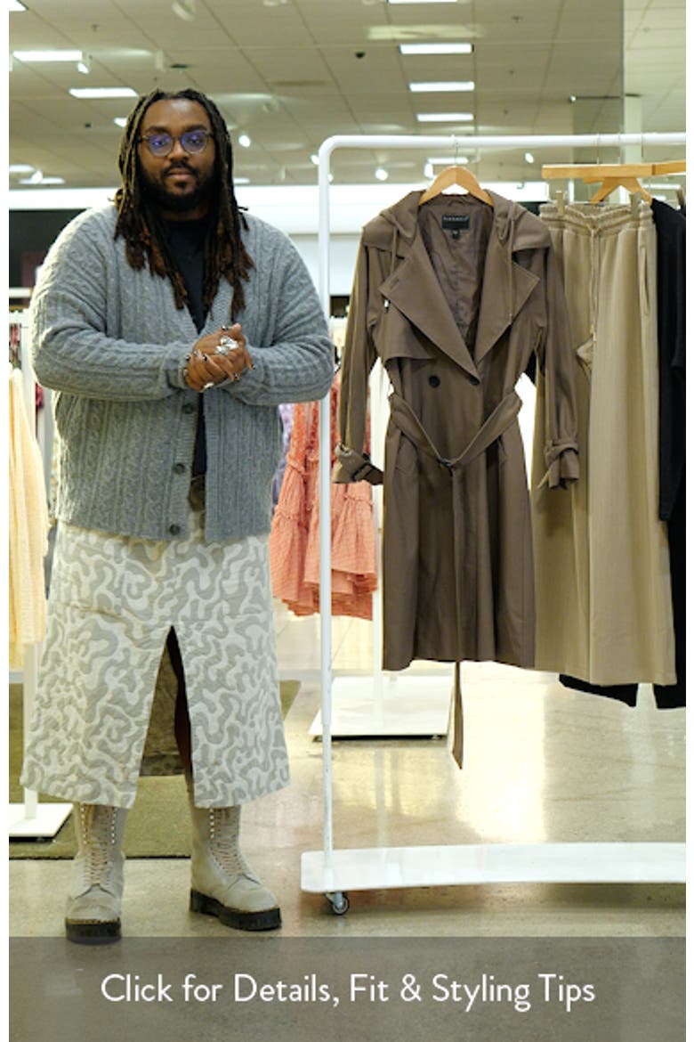 Double Breasted Hooded Trench Coat video
