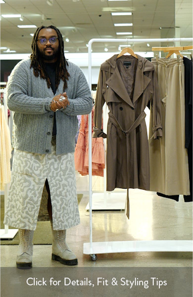 Double Breasted Hooded Trench Coat