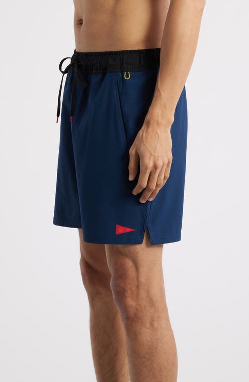 Florence Standard Issue Water Repellent Swim Trunks In Dark Navy