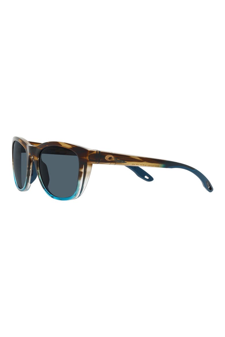 Aleta 54mm Polarized Round Sunglasses, Alternate, color, GRAY