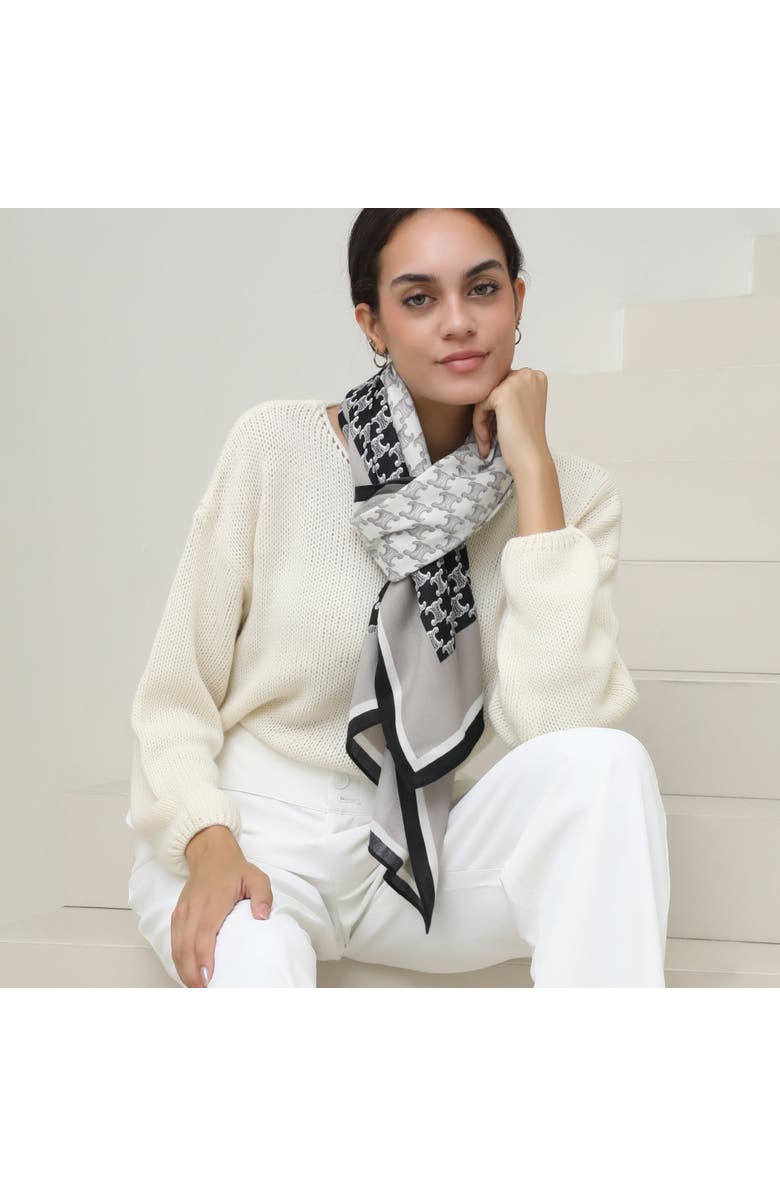 Youzey The Poppy Lightweight Scarf, Alternate, color, Monochrome