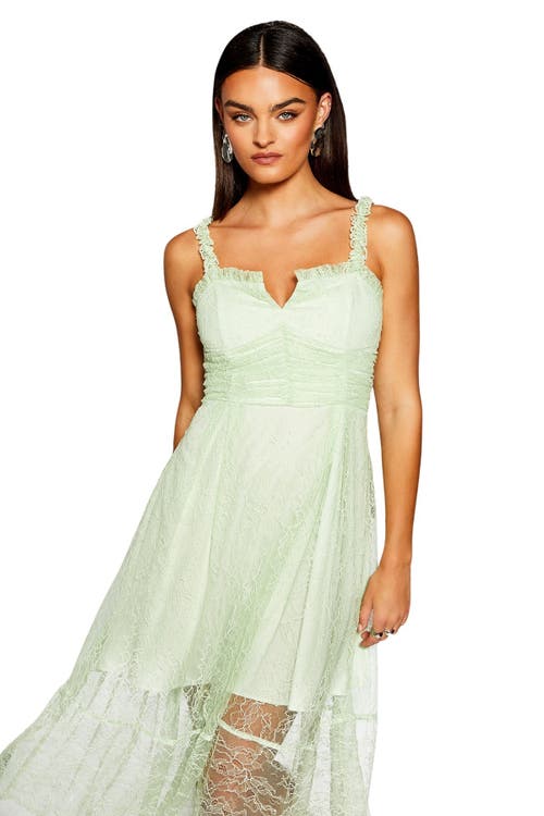 Warehouse Runway Lace Detail Maxi Dress In White