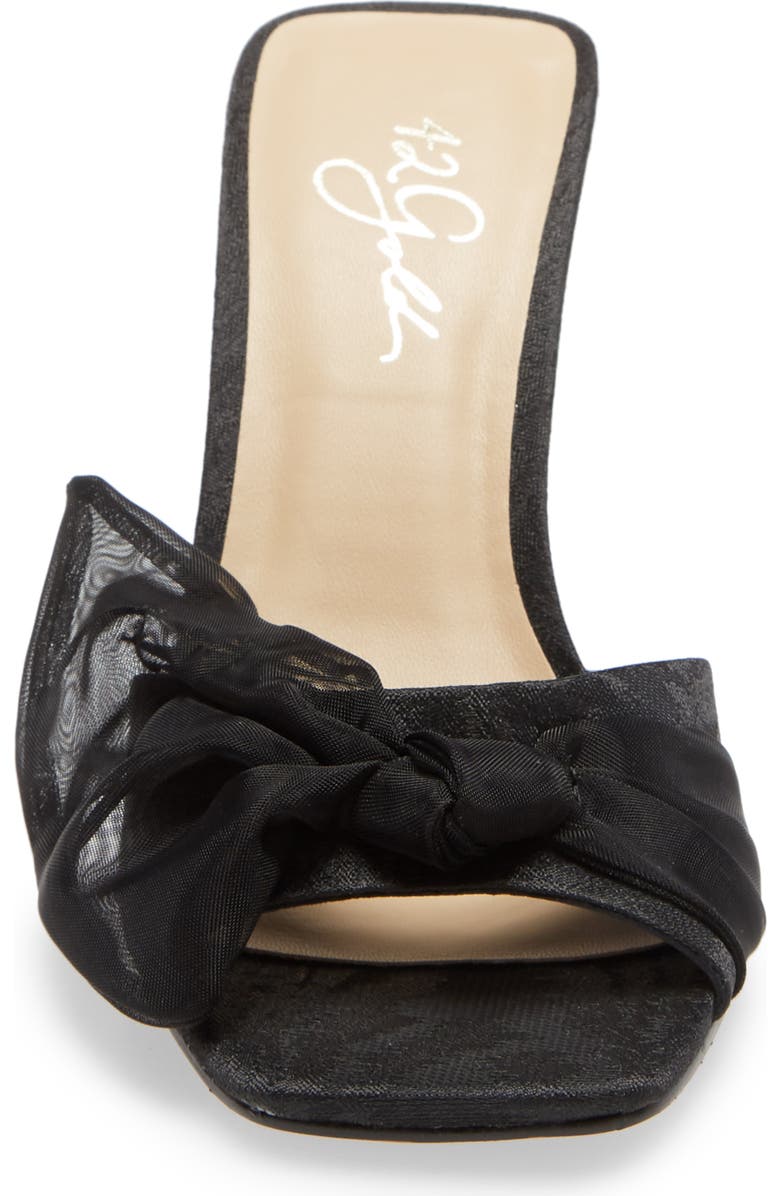 42 Gold Savvy Bow Slide Sandal, Alternate, color,